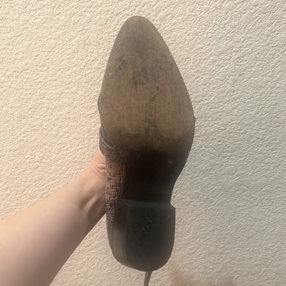 All Saints Printed brown leather boots size 8 - Picture 4 of 4